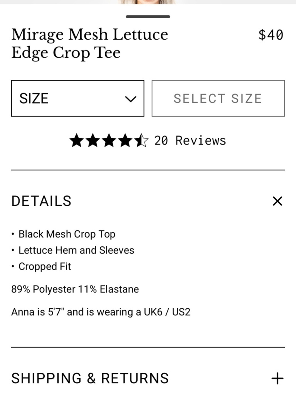 Sheer Black Mesh Short Sleeve Top - Picture 7 of 9